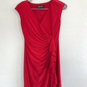 Red ruffle dress